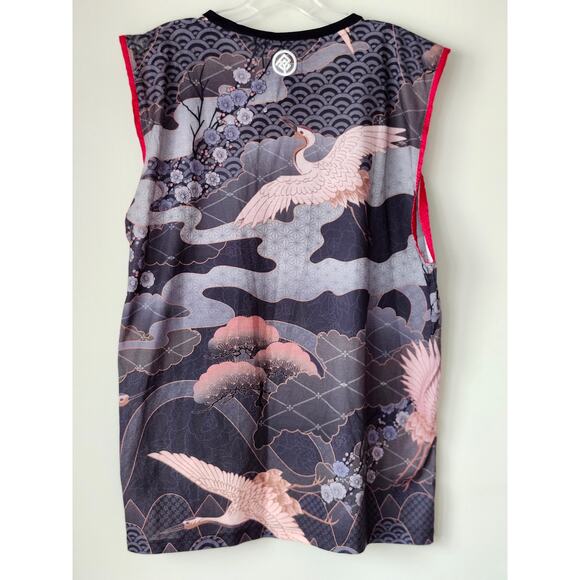 Adidas X Rita Ora Kimono Geisha Crane Oversized Originals Tank Top Size L A0131 - Picture 4 of 7